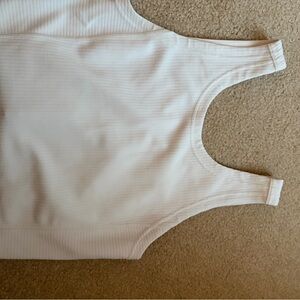 lululemon athletica White Ribbed Tank Top
